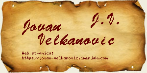Jovan Velkanović vizit kartica